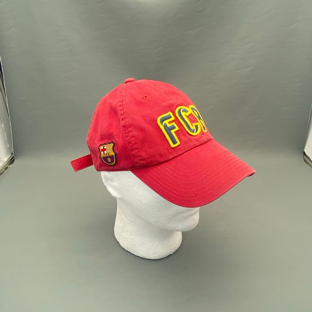 Nike FC Barcelona‎ FCB Soccer Cap Red Adjustable Strapback One Size